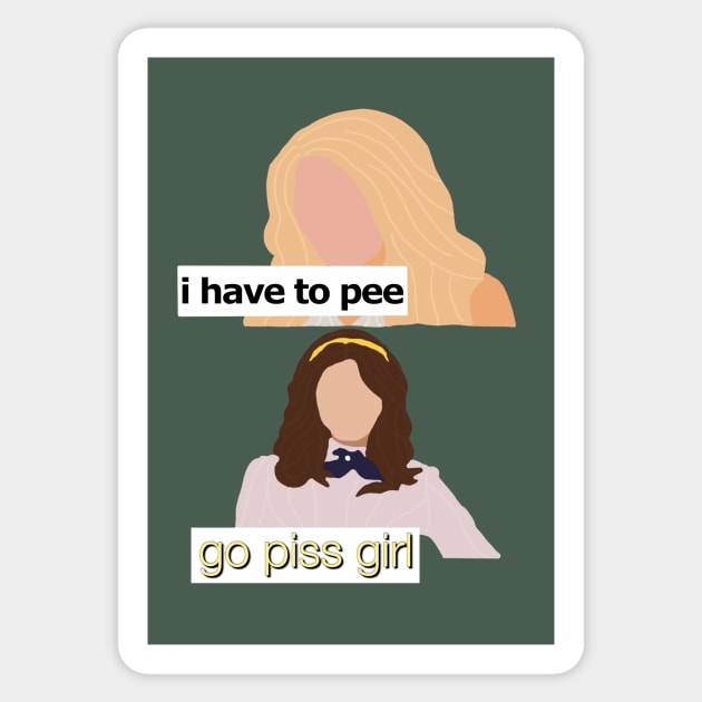 go piss girl Sticker by sagesharp